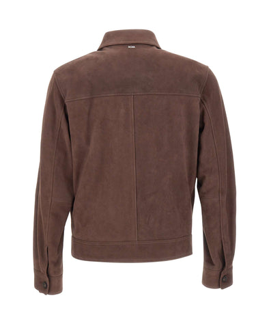 BOSS Giacca in pelle "H-Malbano7" BROWN Uomo 