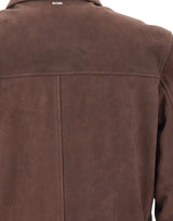 BOSS Giacca in pelle "H-Malbano7" BROWN Uomo 
