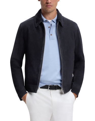 BOSS Giacca in pelle "H-Malbano7" BLUE Uomo 