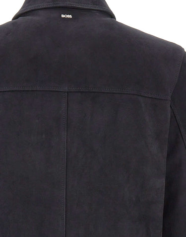 BOSS Giacca in pelle "H-Malbano7" BLUE Uomo 