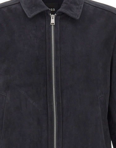 BOSS Giacca in pelle "H-Malbano7" BLUE Uomo 
