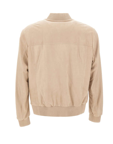 BOSS Giacca in pelle "L-Masic" BEIGE Uomo 