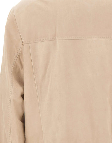 BOSS Giacca in pelle "L-Masic" BEIGE Uomo 