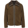 BOSS Giacca stile aviatore in pelle scamosciata BROWN Uomo 