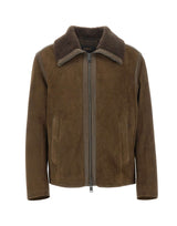 BOSS Giacca stile aviatore in pelle scamosciata BROWN Uomo 