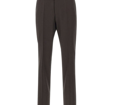 BOSS Pantaloni in lana slim fit BROWN Uomo 