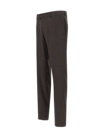 BOSS Pantaloni in lana slim fit BROWN Uomo 