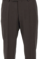 BOSS Pantaloni in lana slim fit BROWN Uomo 