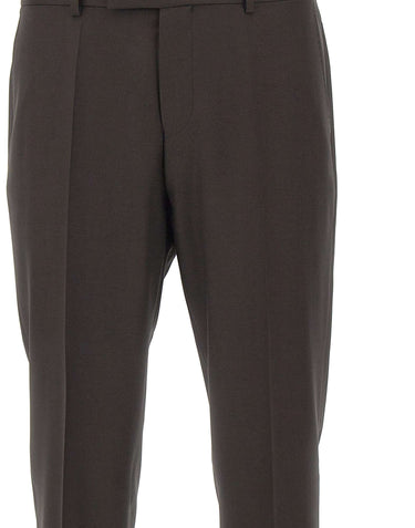 BOSS Pantaloni in lana slim fit BROWN Uomo 
