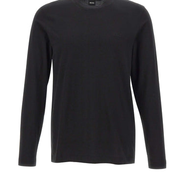 BOSS T-shirt manica lunga in cotone BLACK Uomo 