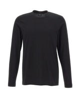 BOSS T-shirt manica lunga in cotone BLACK Uomo 