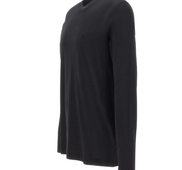 BOSS T-shirt manica lunga in cotone BLACK Uomo 