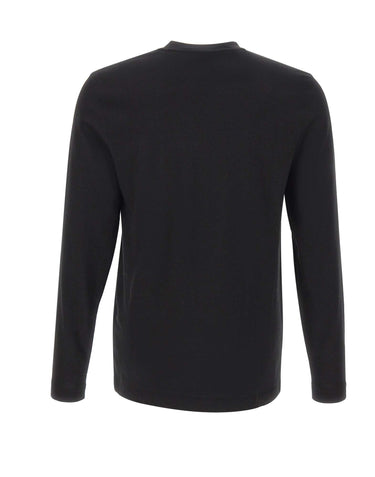 BOSS T-shirt manica lunga in cotone BLACK Uomo 