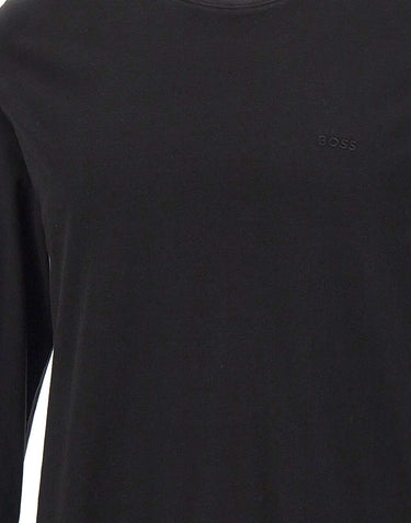 BOSS T-shirt manica lunga in cotone BLACK Uomo 