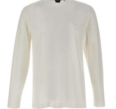 BOSS T-shirt manica lunga in cotone WHITE Uomo 