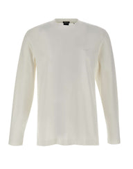 BOSS T-shirt manica lunga in cotone WHITE Uomo 