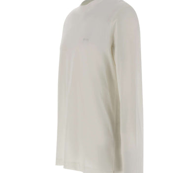 BOSS T-shirt manica lunga in cotone WHITE Uomo 