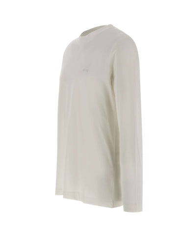BOSS T-shirt manica lunga in cotone WHITE Uomo 