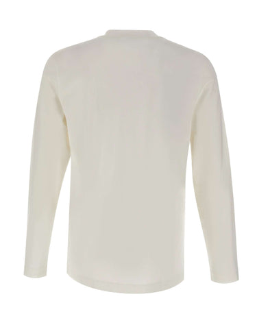 BOSS T-shirt manica lunga in cotone WHITE Uomo 