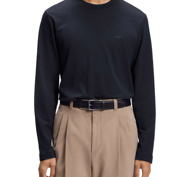 BOSS T-shirt manica lunga in cotone BLUE Uomo 