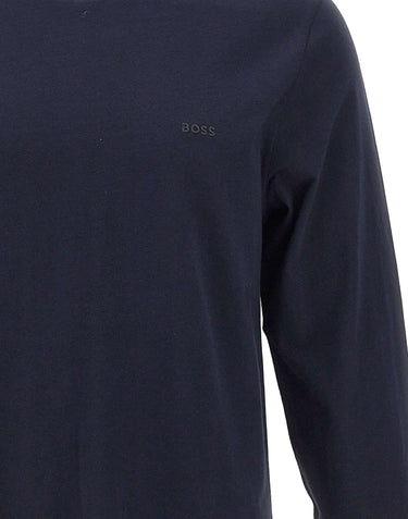 BOSS T-shirt manica lunga in cotone BLUE Uomo 