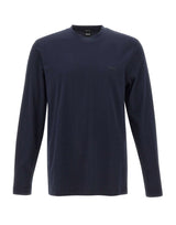BOSS T-shirt manica lunga in cotone BLUE Uomo 