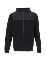 BOSS Felpa con zip integrale BLACK Uomo 
