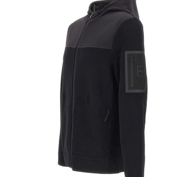 BOSS Felpa con zip integrale BLACK Uomo 