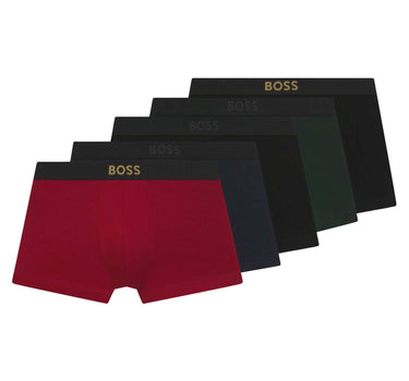 BOSS Set 5 boxer corti in cotone elasticizzato MULTICOLOR Uomo 