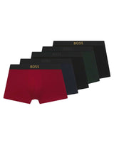 BOSS Set 5 boxer corti in cotone elasticizzato MULTICOLOR Uomo 