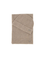 BOSS Set sciarpa e cappello "Florido" BEIGE Uomo 