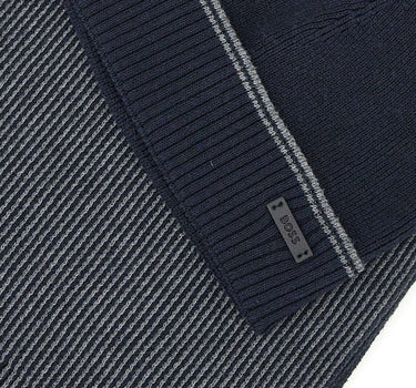 BOSS Set berretto e sciarpa "Fortuno" BLUE Uomo 