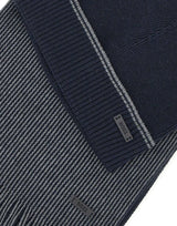 BOSS Set berretto e sciarpa "Fortuno" BLUE Uomo 