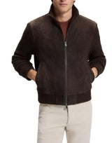 BOSS Giacca in pelle scamosciata BROWN Uomo 