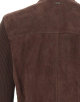 BOSS Giacca in pelle scamosciata BROWN Uomo 
