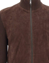 BOSS Giacca in pelle scamosciata BROWN Uomo 