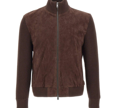 BOSS Giacca in pelle scamosciata BROWN Uomo 