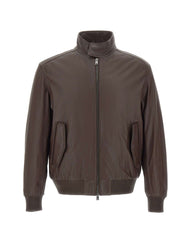 BOSS Giacca in pelle "C-Marac" BROWN Uomo 