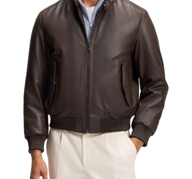 BOSS Giacca in pelle "C-Marac" BROWN Uomo 