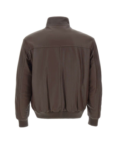 BOSS Giacca in pelle "C-Marac" BROWN Uomo 