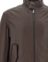 BOSS Giacca in pelle "C-Marac" BROWN Uomo 