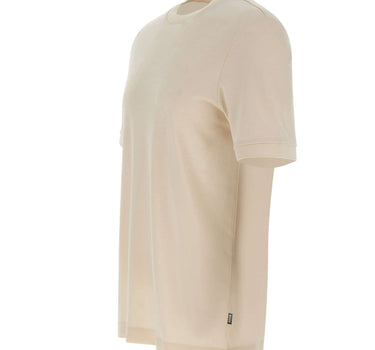 BOSS T-shirt in cotone e cashmere WHITE Uomo 