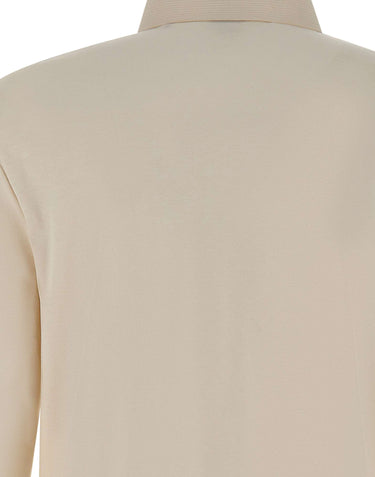 BOSS Polo in misto cotone e cashmere WHITE Uomo 