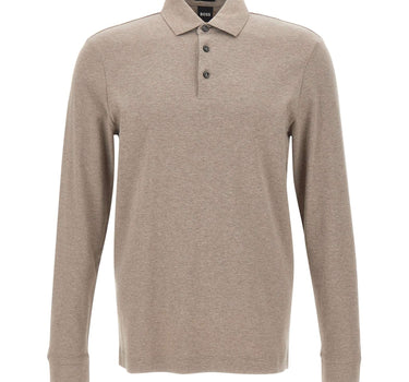 BOSS Polo in cotone e cashmere BEIGE Uomo 