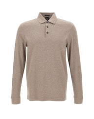 BOSS Polo in cotone e cashmere BEIGE Uomo 
