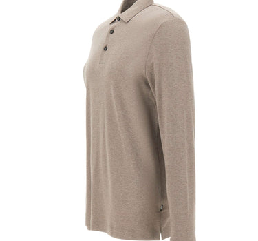 BOSS Polo in cotone e cashmere BEIGE Uomo 