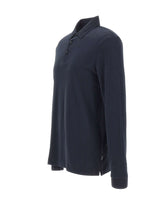 BOSS Polo in misto cotone e cashmere BLUE Uomo 