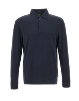 BOSS Polo in misto cotone e cashmere BLUE Uomo 