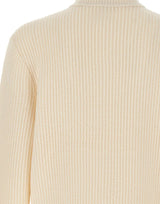 BOSS Cardigan in lana e cashmere con zip WHITE Uomo 