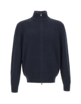 BOSS Cardigan in lana e cashmere con zip BLUE Uomo 
